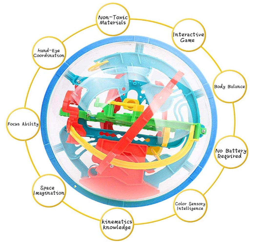 Amazon.com: Ranvi Intellect 3D Labyrinth Sphere UFO Maze Ball